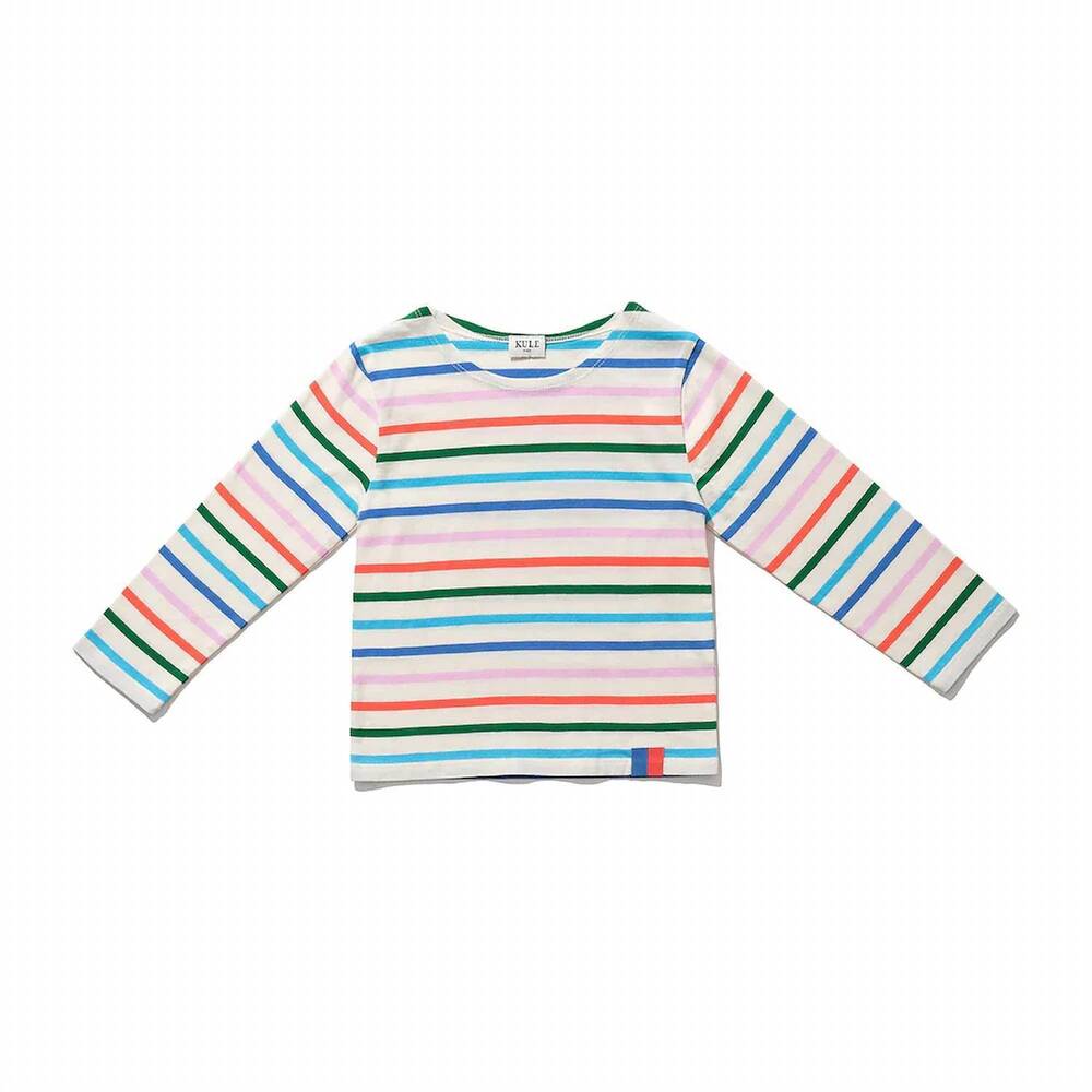 NEW KULE kid's riley long sleeve t-shirt in rainbow
